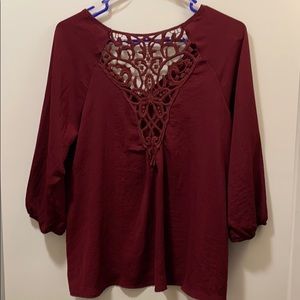 Wine/Burgundy Blouse